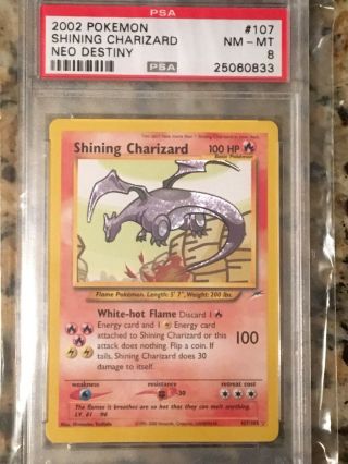 Shining Charizard 107/105 Holo Rare Unlimited Neo Destiny Nm - Pokemon Card
