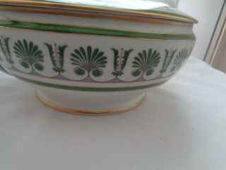 Vintage Richard - Ginori Ercolano Green Covered Bowl,  made in Italy 3