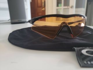 Oakley Pro M Frame Sunglasses W/ Oakley Bag,  Black Frame,  Persimmon Lenses,  Vent