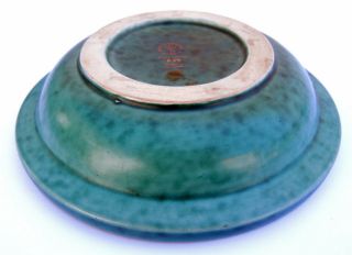 Vintage Gustavsberg Wilhelm Kage Argenta Art Pottery Silver Fish Overlay Bowl 7