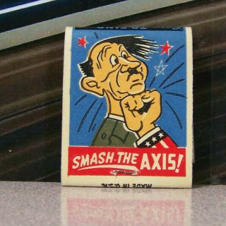 Vintage Matchbook M6 Boulder City Nevada Railroad Pass Casino Hitler Smash Axis