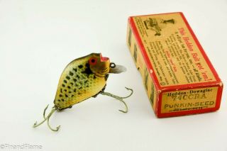 Vintage Heddon Model 740cra Punkinseed Antique Fishing Lure In Correct Box Df4