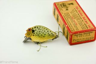 Vintage Heddon Model 740CRA Punkinseed Antique Fishing Lure in Correct Box DF4 2