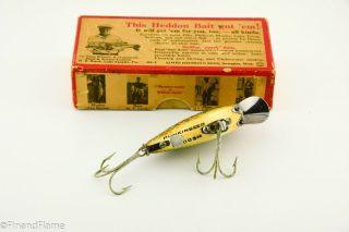 Vintage Heddon Model 740CRA Punkinseed Antique Fishing Lure in Correct Box DF4 5