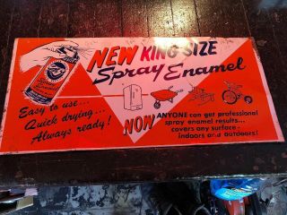 Vintage Hardware Store Spray Paint Tin Sign