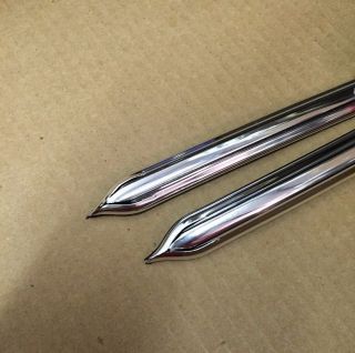 Vintage Style 5/8 " Chrome Side Body Trim Molding - Formed Pointed Ends