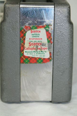 Vintage SCOTCH Brand Definite Length Tape Dispenser w/ Instructions 4