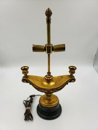 Vintage Mid Century Modern Hollywood Regency Stiffel Brass Genie Style Lamp