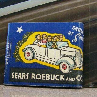 Vintage Matchbook G7 Circa 1940 Sears Roebuck Co Star Shopping Classic Car Group