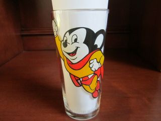 Vintage 1977 Pepsi Collector Series Glass Mighty Mouse Terry Toons Rare