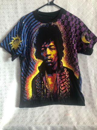 Vintage Jimi Hendrix Psychedelic T - Shirt