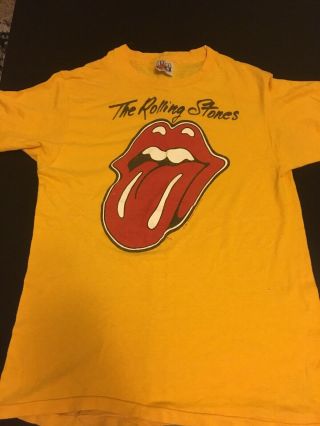 Vintage Rolling Stones T Shirt 1981 Hanes Size Medium