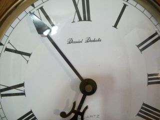 Vintage Daniel Dakota Red Oak Quartz Pendulum Regulator Style Wall Clock 5