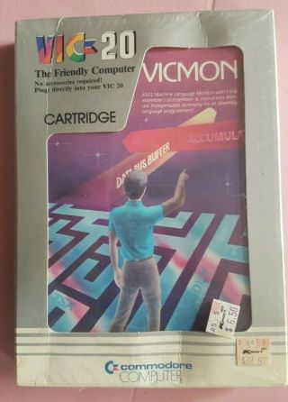 Rare Commodore Vc 20 Vicmon Cartridge Vic - 1213 Nos