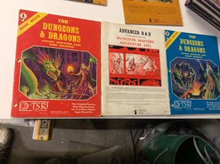 TSR D&D Dungeons & Dragons Set.  15 piece very rare 1st editions 9