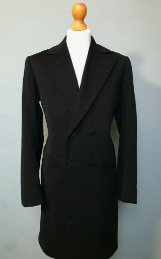 Vintage 4 Four Button Edwardian Frock Coat Size 34 36 Short