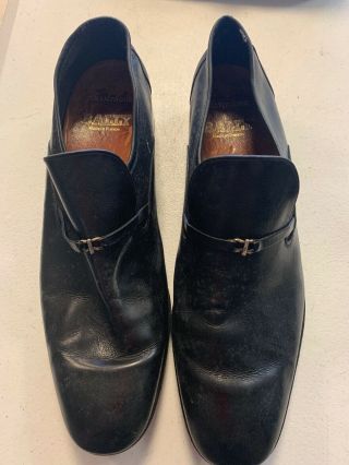 Bally Black Leather Men’s Dress Shoes Vintage Italy 11.  5