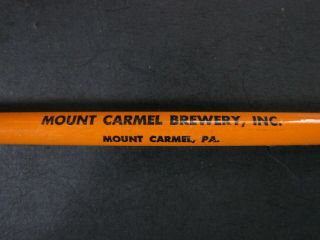 Vintage Metzger ' s Beer Advertisement Pencil Mount Carmel Pennsylvania 4