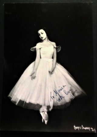 Signed & Dated 1935 By Tamara Toumanova.  Vtg Photo.  Ballet Russe De Monte Carlo.