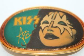 PACIFICA Vintage Rare 1977 ACE FREHLEY KISS Band BELT BUCKLE 3 1/2 