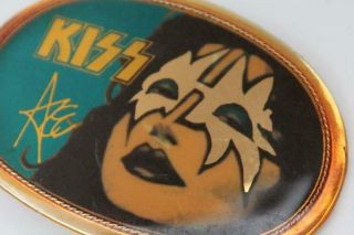 PACIFICA Vintage Rare 1977 ACE FREHLEY KISS Band BELT BUCKLE 3 1/2 