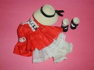 Vintage Madame Alexander Kins Doll Dress,  Shoes/socks,  Slip/hat,  Complete Outfit