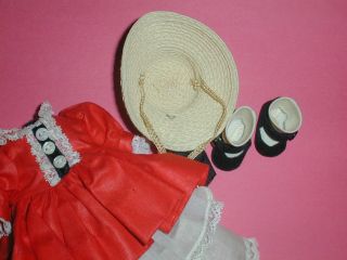 Vintage Madame Alexander kins Doll Dress,  Shoes/Socks,  Slip/Hat,  Complete Outfit 8