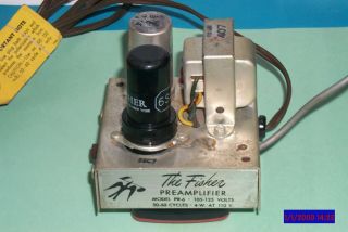 Vintage The Fisher Preamplifier Model Pr - 6 Stock No.  1ee