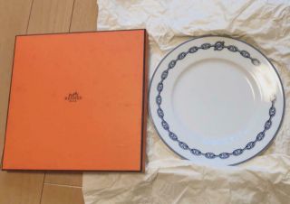Hermes Porcelain Dinner Plate Chaine D 