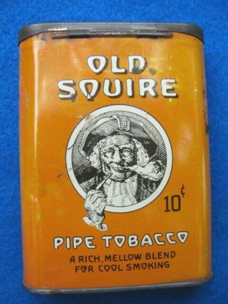 Vintage OLD SQUIRE TOBACCO POCKET TIN 3