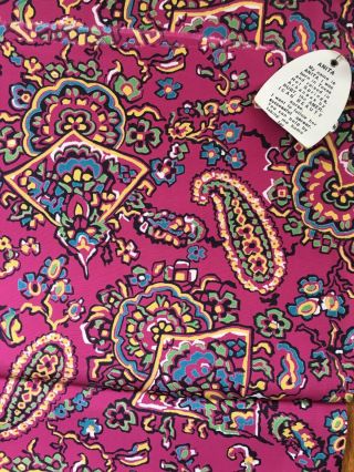 Vintage Rayon Fabric - Floral Paisley 1940s - & Authentic - 3.  3 Yds