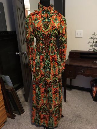 Vintage 60s 70s Prairie Dress (reserved For Mydnyte_mystery)