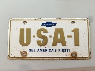 Usa - 1 Chevrolet License Plate Vintage See America 