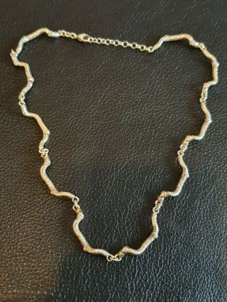 Denmark Flora Danica Jewellery 925s Sterling Silver Gilt Necklace