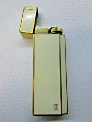 Vintage Cartier Enamel Lighter W/ Gold Filled Trim