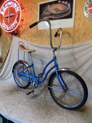 1970 Schwinn Stingray Lil Chik/fair Lady Muscle Bike Vintage Bicycle Blue,  Slik