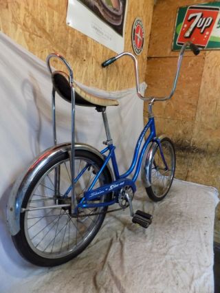 1970 SCHWINN STINGRAY LIL CHIK/FAIR LADY MUSCLE BIKE VINTAGE BICYCLE BLUE,  SLIK 2