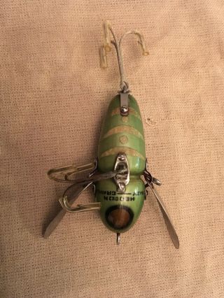 Heddon “Crazy Crawler” Vintage 1942 “Glow Worm” AS FOUND 2