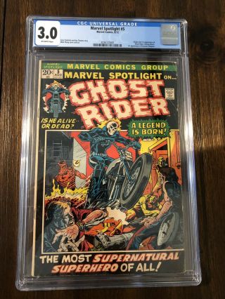 Ghost Rider Marvel Spotlight 5 Cgc 3.  0 Graded Comic 1st Appearance Aug 72 Rare
