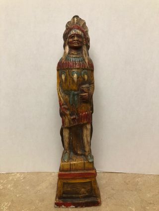 Vintage Cigar Store Indian Statue Figurine Tobacco Alfco 16 " Tall Chief Rare