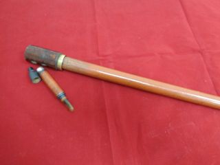 Antique/vintage Gadget Walking Stick W/ Concealed Smoking Pipe In Knopp