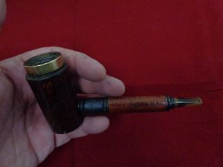Antique/Vintage Gadget Walking Stick w/ Concealed Smoking Pipe in Knopp 8