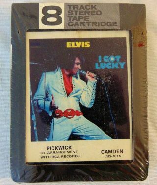 Vtg Elvis Presley 8 Track Tape I Got Lucky Camben Cbs - 7014 Pickwick Nos