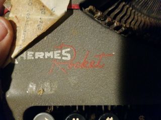 Vintage HERMES Rocket TYPEWRITER Paillard Switzerland Portable old military issu 3