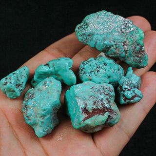318.  6ct Bisbee Turquoise Rough Unstabilized High Hardness 100 Natural Uyss1215