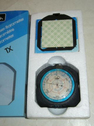 Vintage Swiss - Made THOMMEN TX - 18 21000 ft.  19 Jewels Altimeter - Barometer w/Box 3