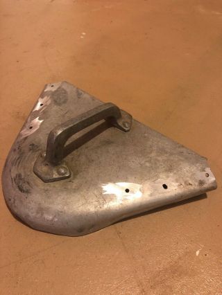 Vintage Aluminum Boat Front Bow Plate Stamped W Handle M75 - 3