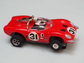 Aurora Ho Model Motoring Vintage Alfa Romero No.  1409 Red W Chassis