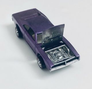 Vintage Hot Wheels Redline 1969 Custom Dodge Charger Purple (Restored Color) 3