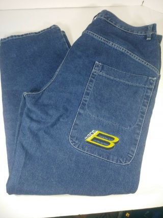 Boss Mens Jeans Vintage 90s Blue Straight Leg Size 40x34